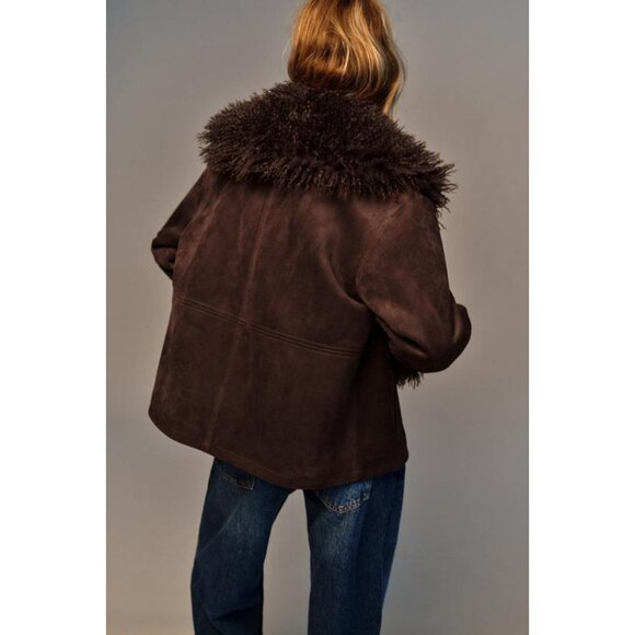 ZARA DOUBLE-FACED FAUX FUR JACKET - Picture 7 of 10